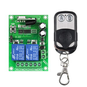 Dc12v <span class=keywords><strong>2</strong></span> kênh 315 433Mhz học tập phổ RF điều khiển từ xa chuyển đổi không dây Relay Receiver <span class=keywords><strong>Set</strong></span> - Product Image 1