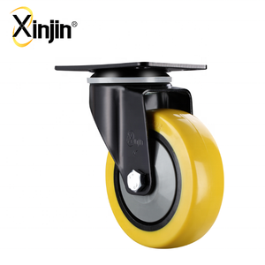 4 polegadas rosca da haste roda giratória, medium duty roda giratória da roda do rodízio com freio - Product Image 4