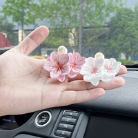 Diffuseur d'aromathérapie pour sortie de climatisation de voiture, plâtre unique à la fleur de cerisier, clip de ventilation de voiture, désodorisant