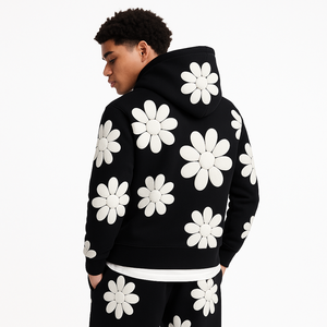 Sweat à capuche oversize en coton épais, style streetwear, unisexe, pour hommes, design tendance, automne-hiver, imprimé gonflé - Product Image 2