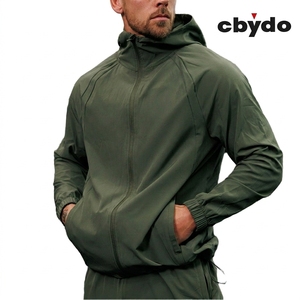 Cbydo Custom Logo Lightweight Polyester Windproof Hooded Outerwear Thin Waterproof Running Mens Windbreaker Jackets Bulk
