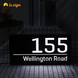 Hotel signs manufacturers led house numbers metal letters for house light box