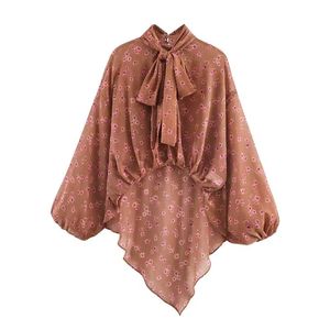Camisa Irregular con Estampado de Lazo, Simple y Versátil, Nueva Moda de Primavera para Mujer - Product Image 2