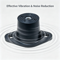 Support en caoutchouc conique industriel LIVA LNS avec base à bride, amortisseur de vibrations, garantie 1 an pour compresseur d'air, CVC, générateur