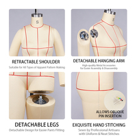 Maniquí Femenino de Fibra de Vidrio de Cuerpo Completo con Diseño Desmontable para Modelos de Prueba