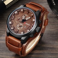 Montre Curren Homme 8225 Luxe Quartz Montre-Bracelet pour Hommes Étanche Décontractée Tendance Affaires Sport