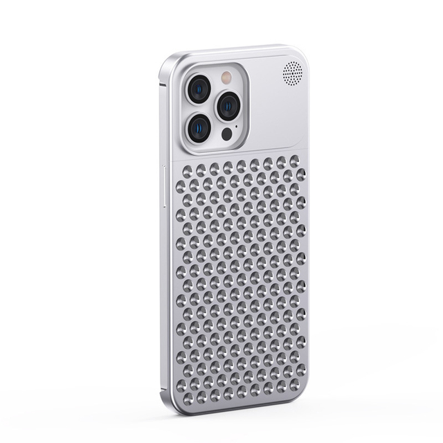 Silver Metallic Frame Shockproof Metal Mobile Phone Case for iPhone 12 13 14 15 Pro Max Plus Metal Phone Case