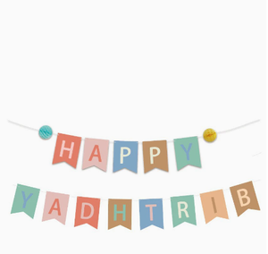 Bannière suspendue en papier sur le thème du joyeux <span class=keywords><strong>anniversaire</strong></span> DAMAI pour la décoration de fête, forme <span class=keywords><strong>personnalisée</strong></span>, impression sérigraphique, drapeau d'<span class=keywords><strong>anniversaire</strong></span> garçon/fille - Product Image 6
