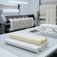 Rouleaux de papier peint blanc vierge, haute qualité, imprimable, style moderne, papier peint non tissé, écologique