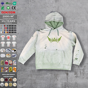 Sudadera con Capucha para Hombre, Lavada al Ácido, Personalizada, con Impresión de Logotipo de Alta Calidad, Diseño Moderno, Estilo Desgastado, Unisex - Product Image 1