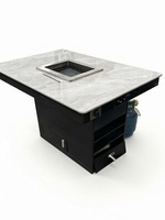Table de barbecue au gaz commerciale Yawei, table coréenne sans fumée pour la viande, table de restaurant personnalisable