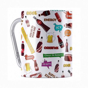 Taza de Viaje Promocional de 10 oz con Asa de Mosquetón, Doble Pared de EVA, Multifuncional, Impresa con Serigrafía - Product Image 1