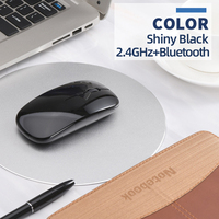 Nouvelle souris de jeu sans fil silencieuse et colorée BT 2,4 GHz, capteur optique USB, rechargeable, rétroéclairage LED, 4 boutons, compatible avec les ordinateurs portables