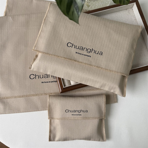 Bolsa de Regalo de Tela Reutilizable con Logotipo Personalizado, Bolsa de Sarga de Algodón con Solapa para Ropa, Zapatos, Bolsos y Cosméticos - Product Image 4