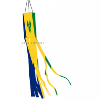 Drap de vent avec drapeau de Saint-Martin, décoration patriotique d'extérieur, résistant à la décoloration, drap de vent robuste pour jardin, patio, véranda