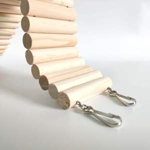 Hamster en bois naturel jouet d'escalade échelle sûre arche pont enclos petit animal Cage accessoires pour Hamsters nains gerbilles - Product Image 2