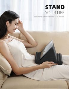 Lamicall Đen 4-góc Tablet PC đứng túi mềm Dock Lap giường bàn gối cho <span class=keywords><strong>iPad</strong></span> Pro 11 không khí <span class=keywords><strong>mini</strong></span> Kindle 4.7-12.9" - Product Image 5