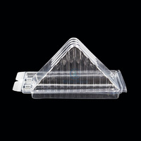 Boîte à gâteau en plastique transparente personnalisée avec languette de verrouillage centrale pour l'emballage de cheesecake