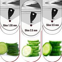 LOVFE Mandoline réglable en acier inoxydable Coupeur de légumes Coupeur de pommes de terre Tomate Carotte Oignon Trancheur