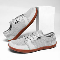 Chaussures de sport pour hommes, décontractées, printemps-automne, respirantes, en mesh léger, chaussures de course souples, fermeture à lacets, semelle intermédiaire en EVA, semelle extérieure en caoutchouc