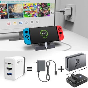 GaN 65W PD Fast Charger Docking Station HD 4K@60Hz <strong>Type</strong>-<strong>C</strong> 3.0 USB2.0 Hub 3 in 1 for Switch Laptop USB <strong>C</strong> <strong>Dock</strong> - Product Image 4