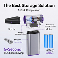 Souffleur électrique turbo portable avec batterie amovible, ventilateur à jet manuel avec lumière LED, mini souffleur turbo pour usage domestique et extérieur