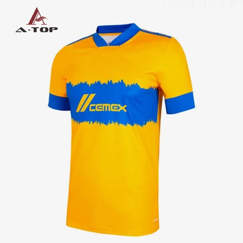 20-21 Best Thai quality club wholesale Tiger yellow S-4XL soccer jersey football uniform