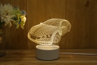 Bases de lampe led rgb pour 3d led veilleuse acrylique 3d base de lumière acrylique led veilleuse pour enfants