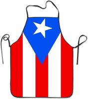 Ensemble de cuisine et barbecue avec tablier, maniques et porte-pot à motif drapeau de Porto Rico, personnalisé et à prix réduit, pour le nettoyage et la cuisson