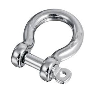 Silver 304 Stainless Steel European Style M5 Anchor Shackle Bow Rigging With <b>Pin</b> Clevis Ring for Heavy Industry and Mining Shack - Product Image 1