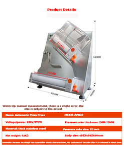 Western Restaurant <b>Pizza</b> <b>Shaping</b> Machine Mini Pressing Adjustable Thickness Noodle Press YMZD350 Stainless Steel <b>Pizza</b> Dough Pre - Product Image 4