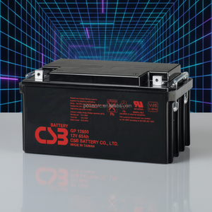 بطارية <span class=keywords><strong>CSB</strong></span> GPL 12650 12 فولت 65 أمبير ساعة AGM محكمة الغلق من الرصاص الحمضي VRLA لأنظمة UPS والطاقة الشمسية، دورة عميقة، عمر طويل، بديل أصلي - Product Image 2