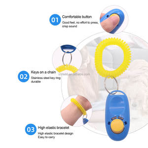 सुविधाजनक प्रभावी पिल्ला और बिल्ली पालतू प्रशिक्षण क्लिकर प्रशिक्षण उपकरण आपूर्ति के लिए बहुरंगा कलाई बैंड - Product Image 3