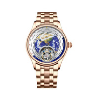 Montre mécanique à tourbillon de luxe AESOP, acier inoxydable, saphir, cuir véritable, tendance, montre pour homme