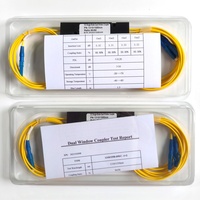 Splitter PLC Serat Optik 1x2 ABS Single Mode dengan Konektor LC/UPC Rasio Pembagian 50/50 untuk Penggunaan FTTX
