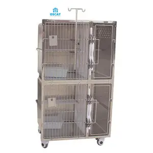 OSCAT EUR PET Best Price Stackable Dog Cages Veterinary Stainless Steel Clinic Hospital Cages