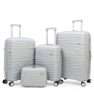 <span class=keywords><strong>Precio</strong></span> de fábrica mejor 3 piezas 20 24 28 pulgadas TSA cerraduras PP equipaje bolsa de viaje Spinner duro llevar sin rotura trolley case - Product Image 6