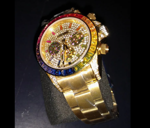 Moissanite Watch Mechanical Luxury Watch Rainbow Accept OEM ODM Service Hip Hop <b>Automatic</b> Watch for Men - Product Image 5