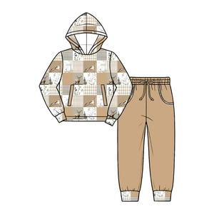 Ensemble sweat à capuche et jogging imprimé camouflage canard pour garçons, tenue décontractée style chasse, vêtements d'automne, vente en gros - Product Image 6