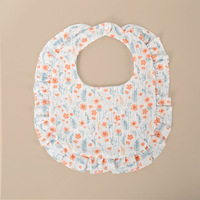Bavoirs pour bébé en tissu crêpe de coton coloré, à volants, super doux, absorbants, respirants, pour nourrissons, pour l'alimentation et la dentition
