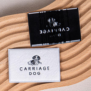 Logotipo de etiqueta tejida de hilo al ras personalizado, etiqueta tejida de corte recto cosida para <span class=keywords><strong>ropa</strong></span> - Product Image 4