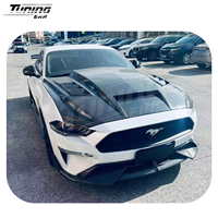 Capot moteur en fibre de carbone style TF pour Mustang S550 2015-2023, kit de conversion amélioré