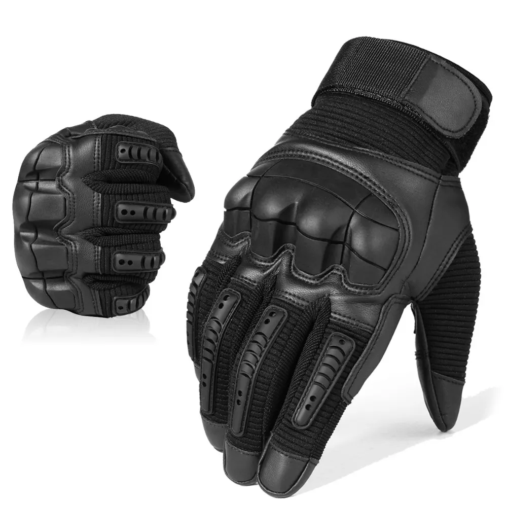 RTS Touchscreen Leather Motorcycle Gloves Motocross Tactical Moto Motorbike Pit Biker Protective Gear Racing Full Finger Glove Men