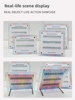 Présentoir détachable pour vernis à ongles, tableau magnétique d'échantillons de couleurs avec faux ongles et autocollants numérotés