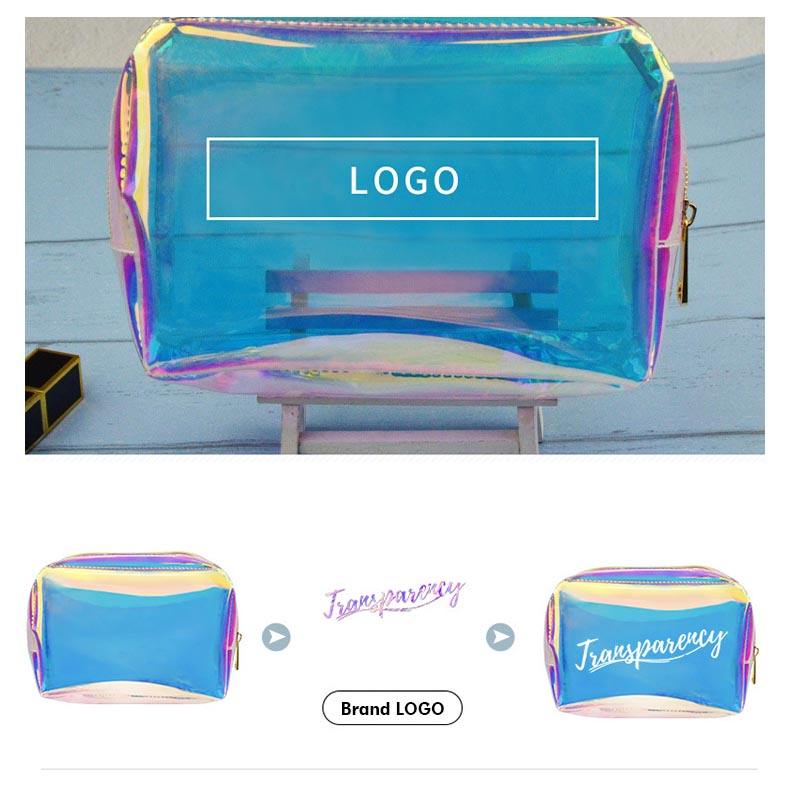 Mini Makeup Pouch Ysl Holographic Bag Neon Clear Plastic Shopping Bag Jelly  Holographic Tote Bag PVC