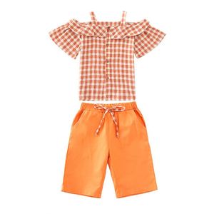 New Design Fashion Girl School Suit Girls <b>Bathing</b> Set Kids Wearing Punjabi Suits Sets With Plaid - Product Image 5
