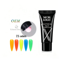 Kit d'extension rapide en polygel UV transparent, blanc, rose, nude, avec tubes de 30g et 60g pour la beauté des ongles (OEM)