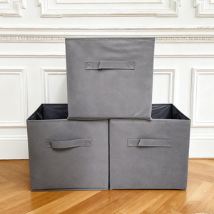 Cajas de Almacenamiento Plegables de Tela No Tejida, Cestas de Almacenamiento con Asas de Cuerda para una Fácil Organización del Hogar - Product Image 1