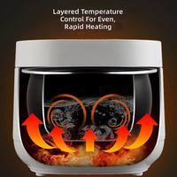 Cuisinière à riz multifonctionnelle avec cuve en céramique émaillée, panneau tactile, 5 litres, LED, idéale pour les grandes familles et les restaurants