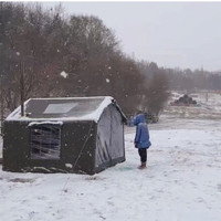 8.0 Tente de Camping de Luxe Verte en PVC, Gonflable à Air, Quatre Saisons, Étanche pour Extérieur, Meilleure Vente